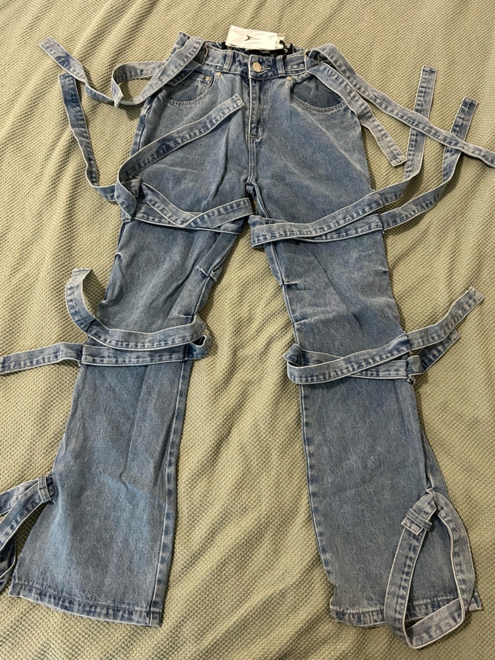 Maniere De Voir Strappy Jeans